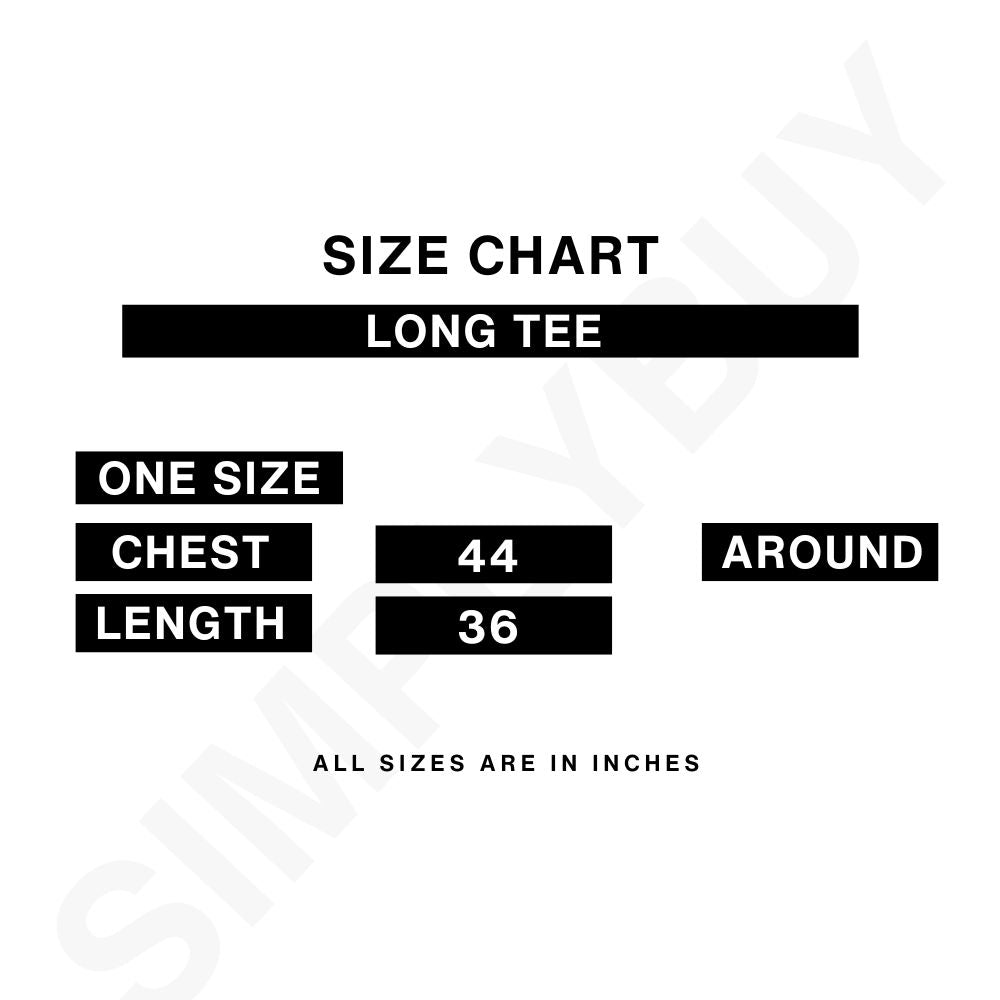 Leaf Printed Long Tee - Blue