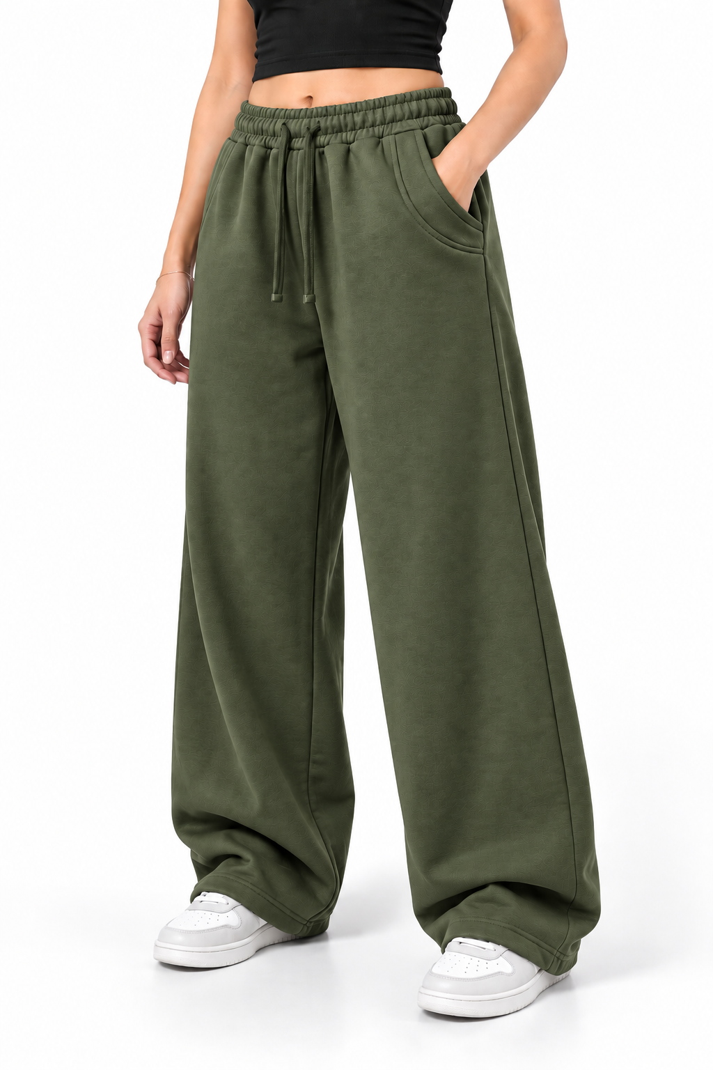 Relaxed Fit Wide Leg Baggy Trousers