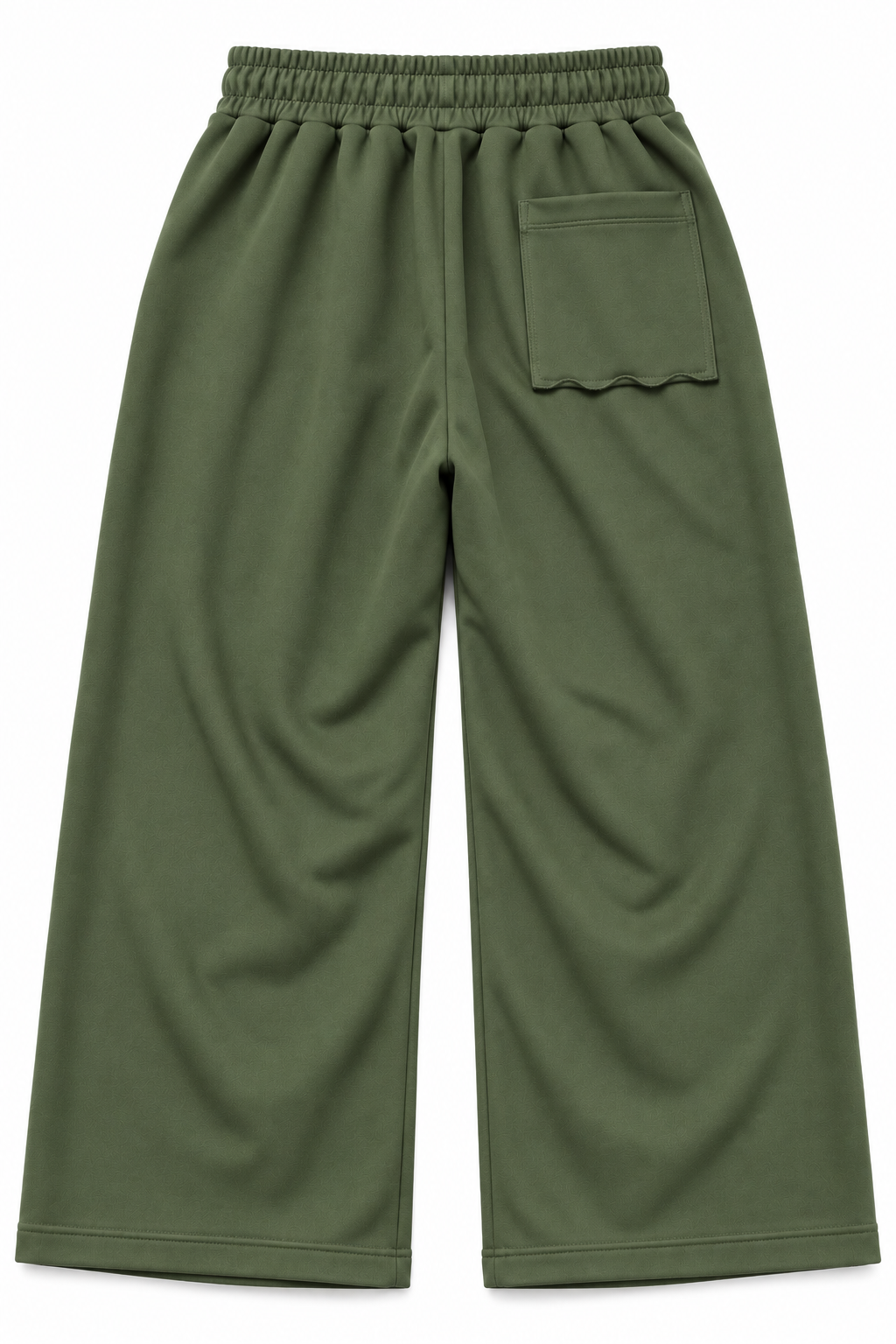 Relaxed Fit Wide Leg Trousers - Green